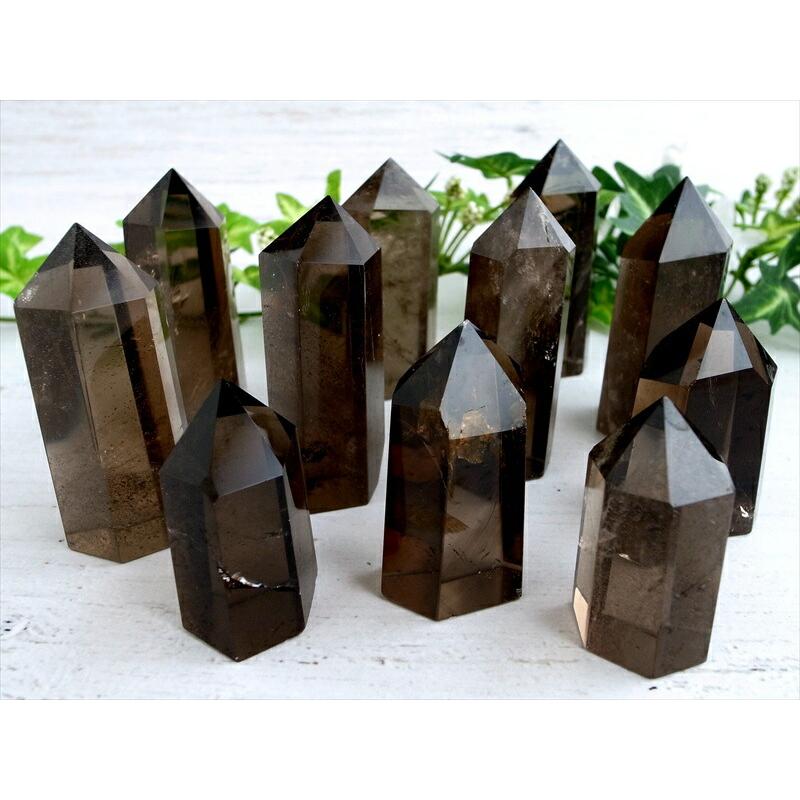 1個売り スモーキークォーツ ポイント 重さ約50g-65g レインボー 虹入りも 透明天然茶水晶 手ごろな小さめサイズ ブラジル産 ok-s パワーストーン 天然石 | ブランド登録なし