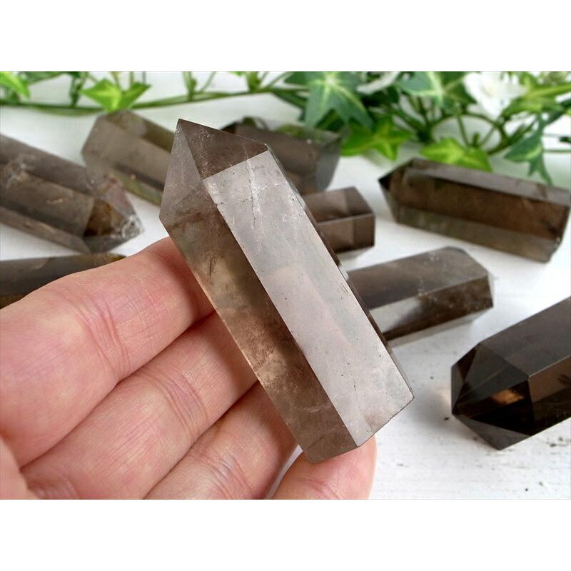 1個売り スモーキークォーツ ポイント 重さ約50g-65g レインボー 虹入りも 透明天然茶水晶 手ごろな小さめサイズ ブラジル産 ok-s パワーストーン 天然石 | ブランド登録なし | 05