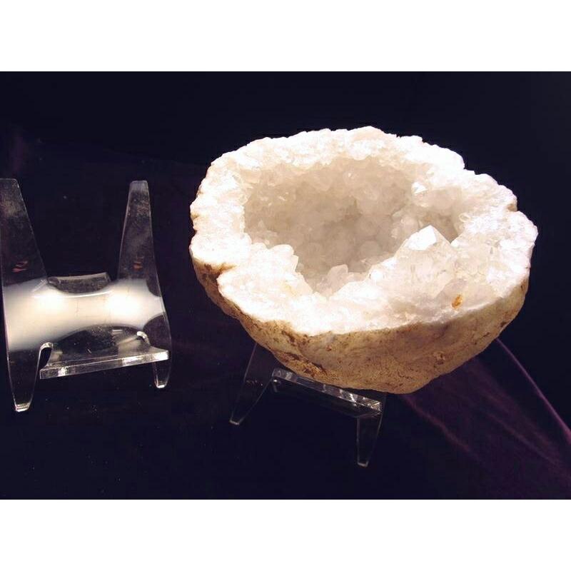 Lサイズ アクリル製 イス型 台座 高さ約6cm、幅約5.7cm モロッコ産ジオードの浄化ベットや置物や原石などのディスプレイに si-p inmy パワーストーン 天然石 | ブランド登録なし | 01