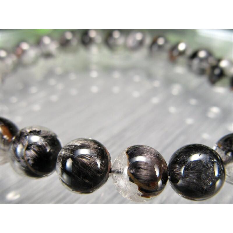 店頭展示中 たっぷりプラチナルチル 5A プラチナルチル クォーツ ブレスレット 7.5mm-8mm×25珠 1点物 ブラジル産 bl-p パワーストーン 天然石の画像