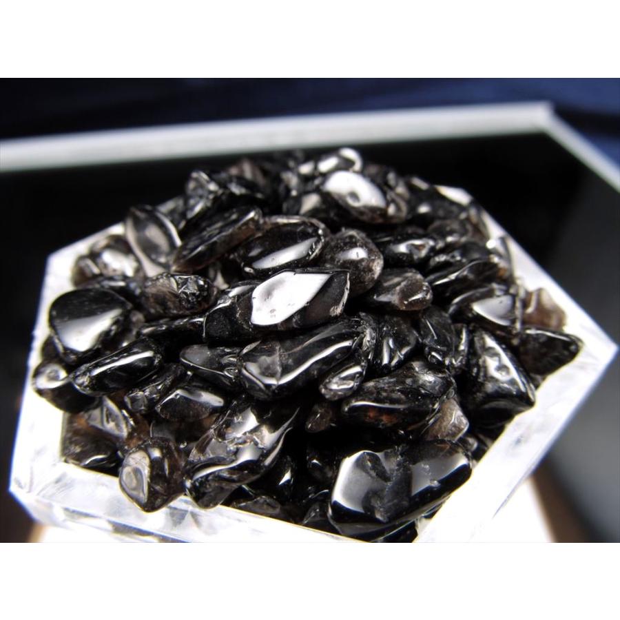 小サイズ 黒水晶 モリオン さざれ石 200g 黒 小 約2-15mm