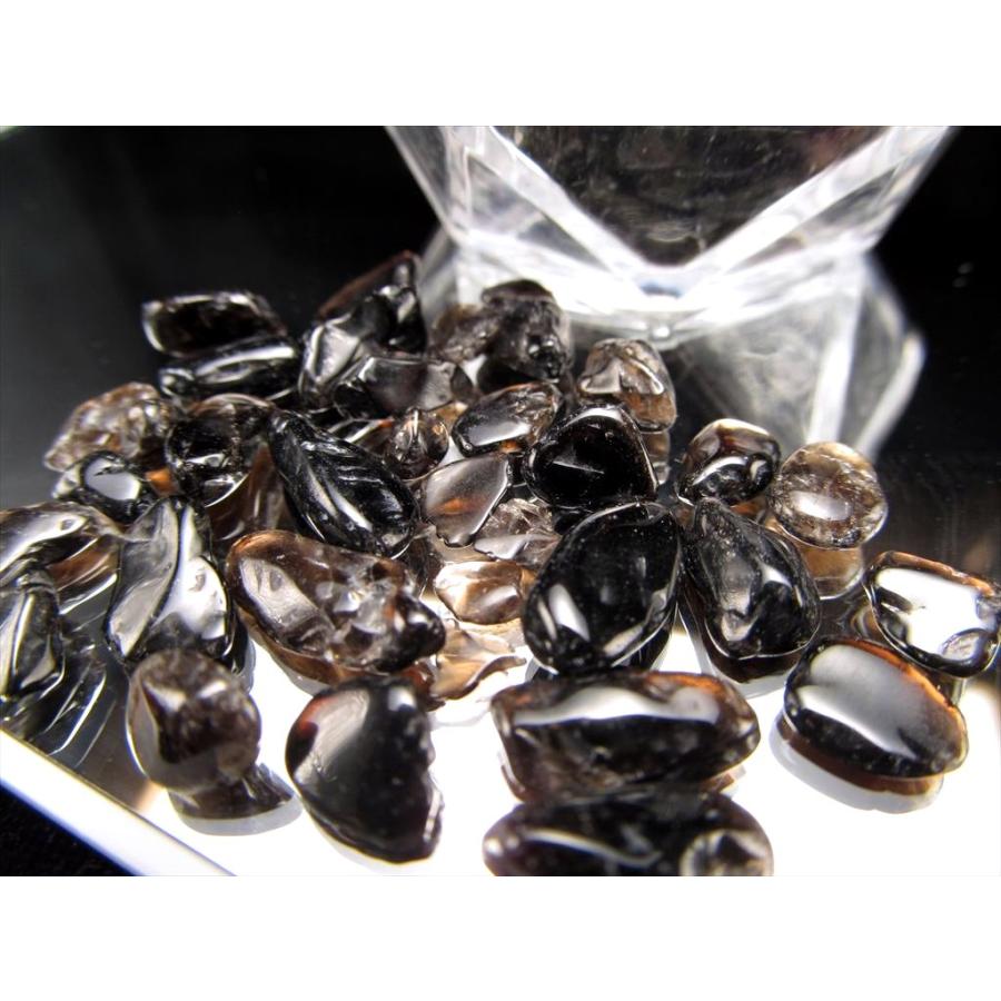 小サイズ 黒水晶 モリオン さざれ 200g 黒 小 約2-12mm チベット産