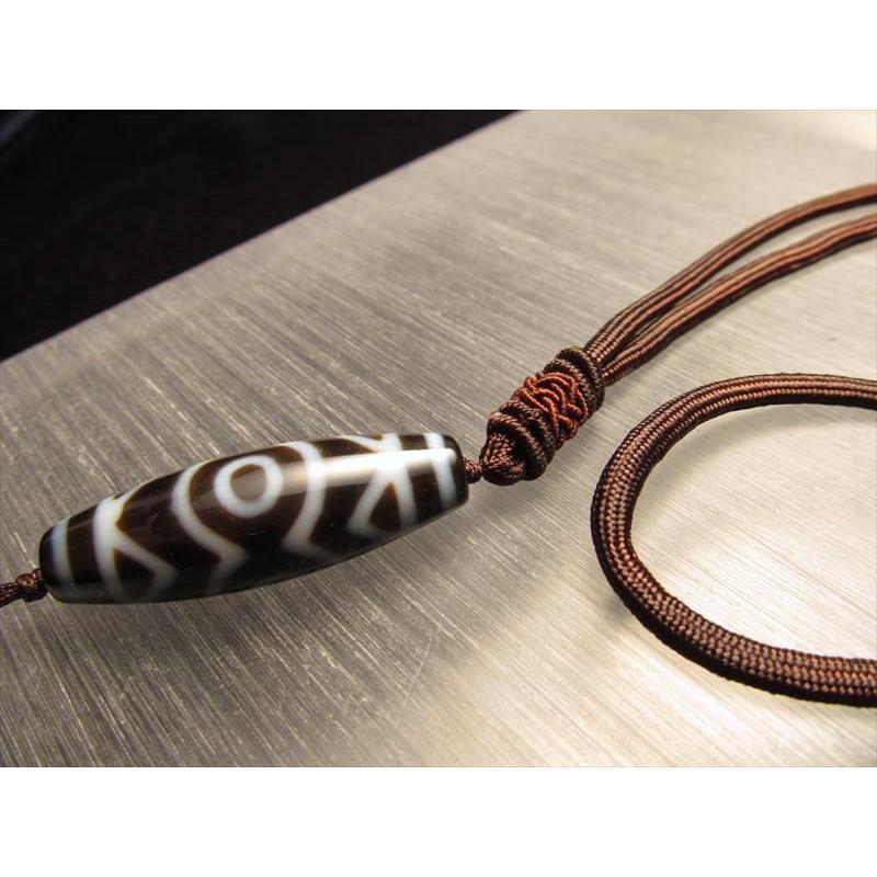 天珠 デザイン組み紐ネックレス 首周りサイズ60cm シンプルで太めのひもタイプ タイプF pa- パワーストーン 天然石 | 開運