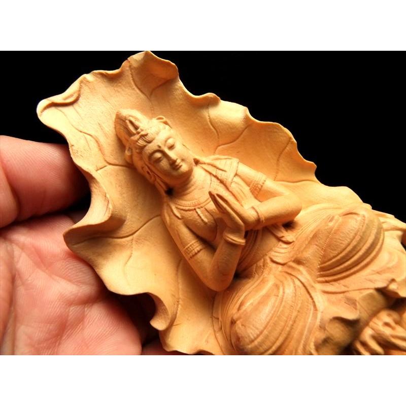 限定入荷 5A極上手彫り 木彫り観音像置物 高さ 約 115mm 風水やインテリアに ok-s パワーストーン 天然石 | 開運 | 01
