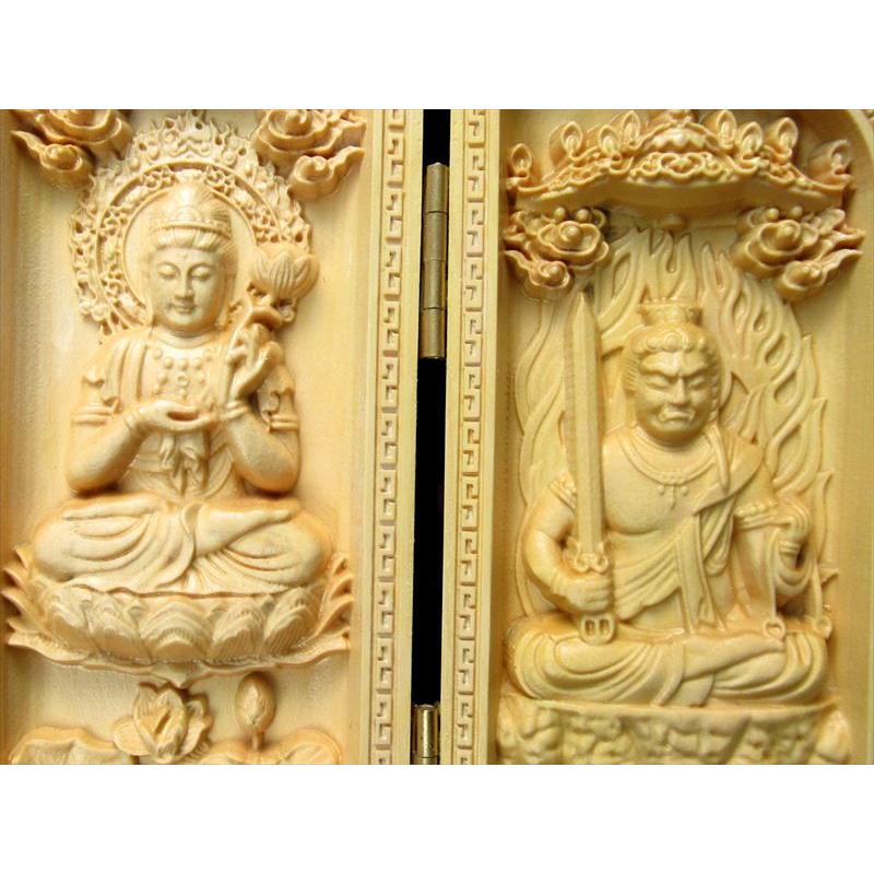8面開き 5A極上繊細彫り 木彫り 観音 菩薩 仏像 置物 高さ約140mm 風水やインテリアに ok-s パワーストーン 天然石 | 開運 | 04