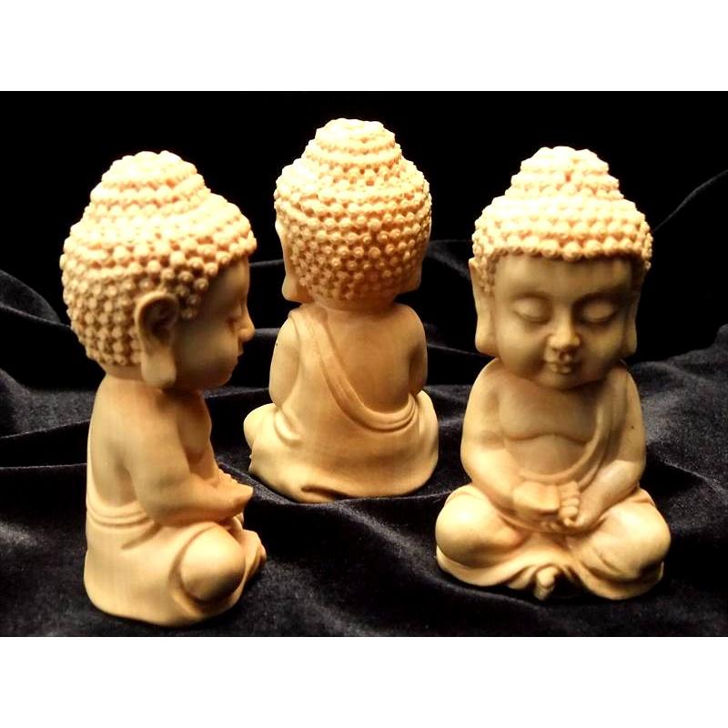 ミニ大仏 5A極上手彫り 木彫り 坐像 ざぞう 阿弥陀如来像 置物 高さ約