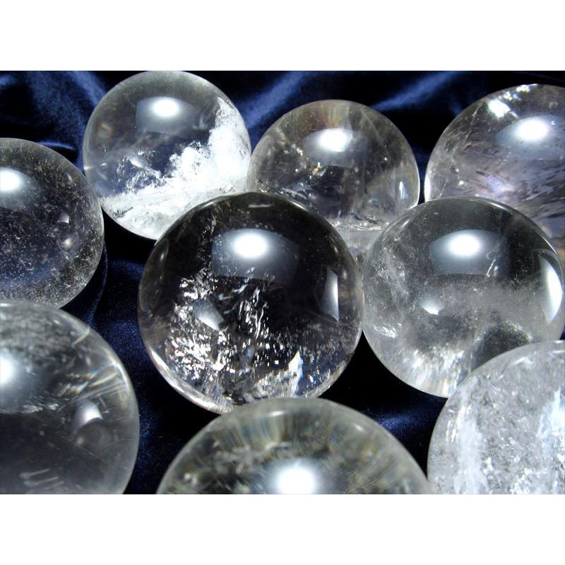 天然透明水晶 丸玉 直径24mm-26mm すべての浄化と純粋さの象徴 お守りにも クリスタルスフィア ブラジル産 ma-s パワーストーン 天然石 | ブランド登録なし | 03
