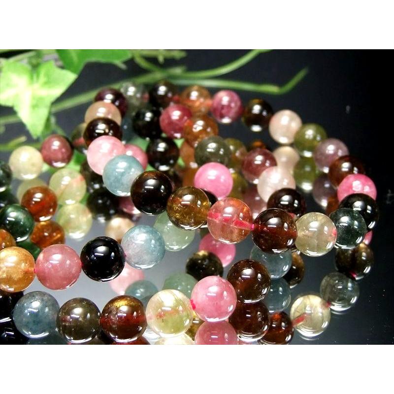 MIXトルマリン ブレスレット 8.5mm-9mm×22珠前後 濃淡様々 人気のピンクトルマリン入り 心に活力と勇気を与える石 ブラジル産 bl-p パワーストーン | ブランド登録なし | 04