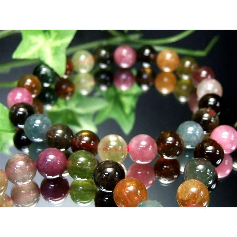 MIXトルマリン ブレスレット 8.5mm-9mm×22珠前後 濃淡様々 人気のピンクトルマリン入り 心に活力と勇気を与える石 ブラジル産 bl-p パワーストーン | ブランド登録なし | 05