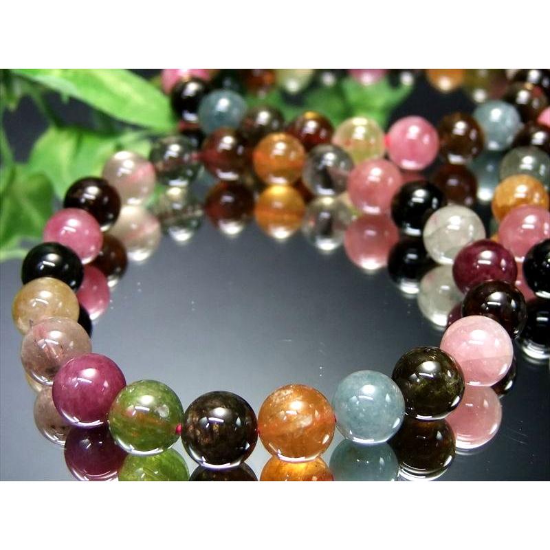 MIXトルマリン ブレスレット 8.5mm-9mm×22珠前後 濃淡様々 人気のピンクトルマリン入り 心に活力と勇気を与える石 ブラジル産 bl-p パワーストーン | ブランド登録なし | 06