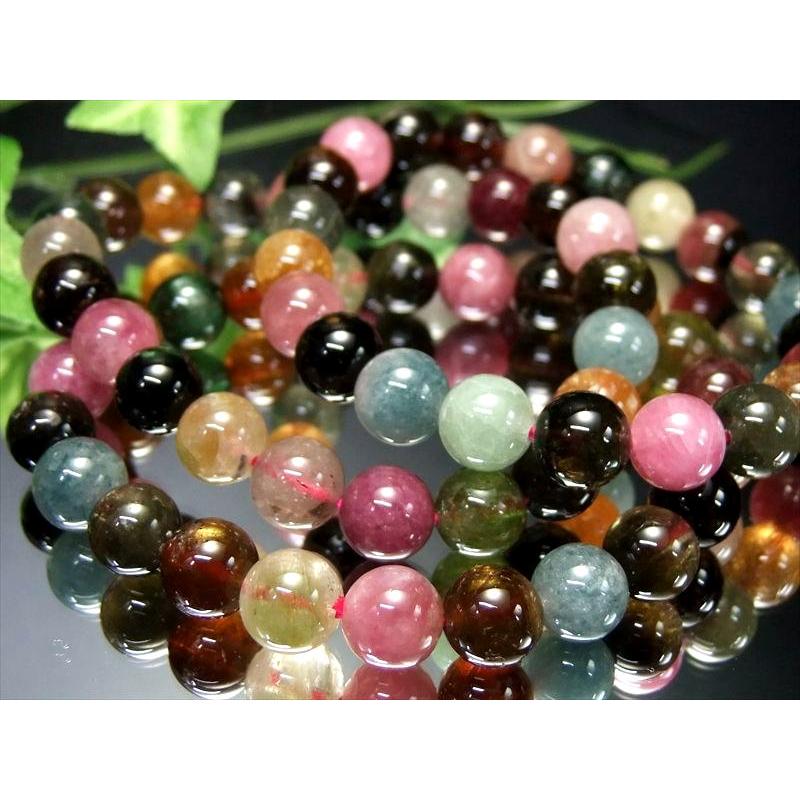 MIXトルマリン ブレスレット 8.5mm-9mm×22珠前後 濃淡様々 人気のピンクトルマリン入り 心に活力と勇気を与える石 ブラジル産 bl-p パワーストーン | ブランド登録なし | 08