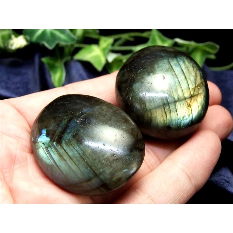 ラブラドライト タンブル 約200g入り 約3-5個入り 大人気つやつやタンブル ブルーシラー 天然石 パワーストーン マダガスカル産 tn-s パワーストーン | ブランド登録なし | 02