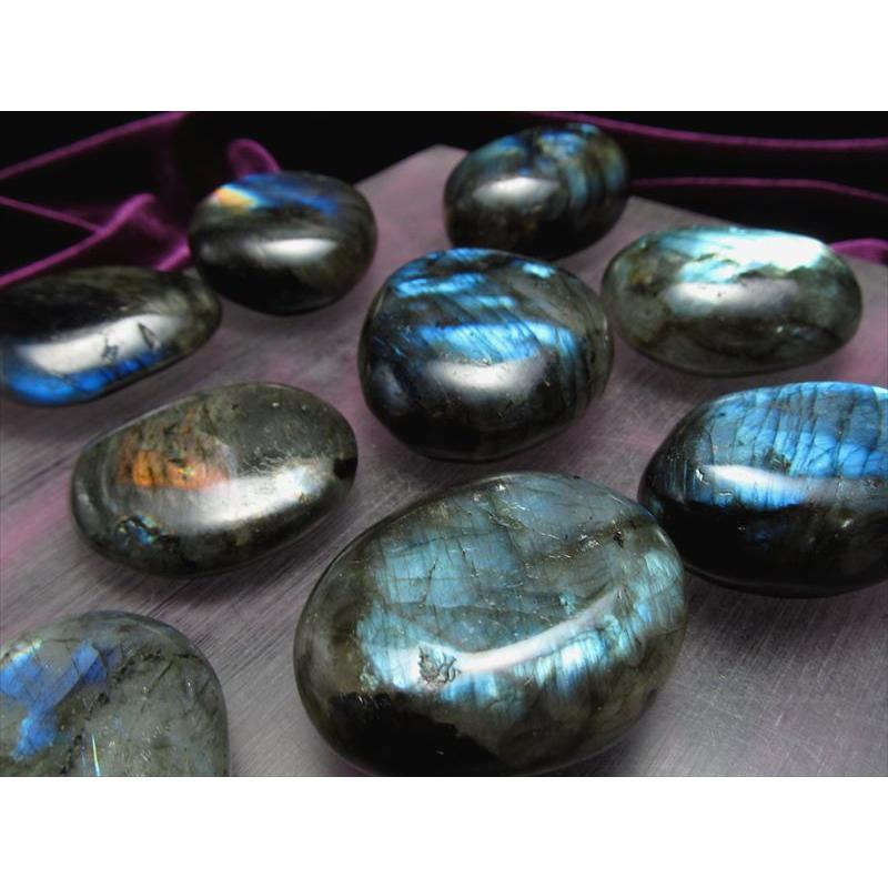 ラブラドライト タンブル 約200g入り 約3-5個入り 大人気