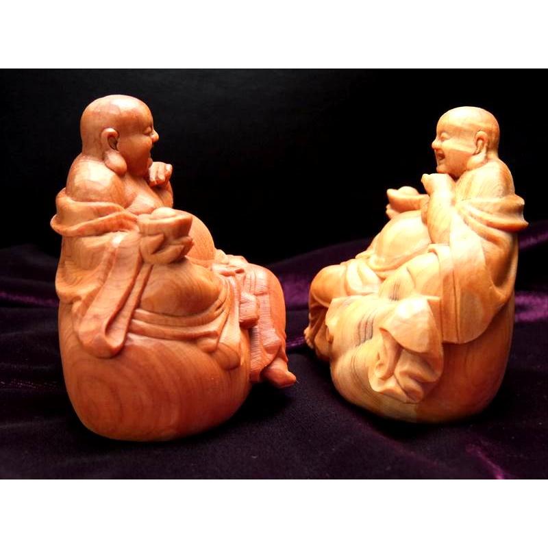 立体彫刻 布袋様 元宝 5A極上手彫り 木彫り 布袋&菩薩 置物 高さ約70mm-75mm 風水やインテリアに ok-s パワーストーン 天然石 | ブランド登録なし | 03