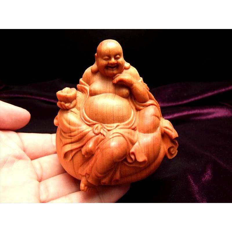 立体彫刻 布袋様 元宝 5A極上手彫り 木彫り 布袋&菩薩 置物 高さ約70mm-75mm 風水やインテリアに ok-s パワーストーン 天然石 | ブランド登録なし | 04