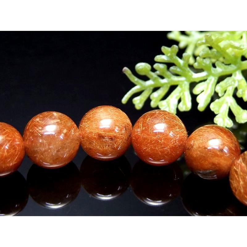 贅沢濃密針 4A オレンジルチルクォーツ ブレスレット 9.5mm-10mm×20珠 金運と活力の石 温かみのあるオレンジ針 一点もの ブラジル産 sai bl- パワーストーン | ブランド登録なし | 02