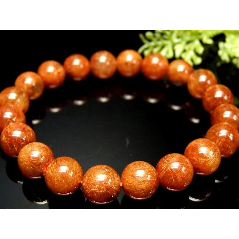 贅沢濃密針 4A オレンジルチルクォーツ ブレスレット 9.5mm-10mm×20珠 金運と活力の石 温かみのあるオレンジ針 一点もの ブラジル産 sai bl- パワーストーン | ブランド登録なし | 03