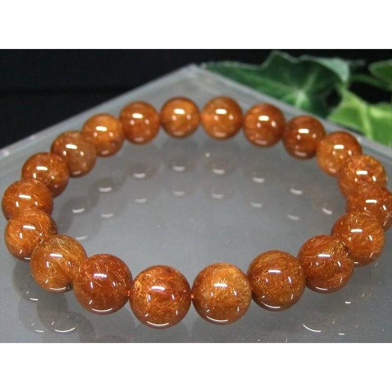 贅沢濃密針 4A オレンジルチルクォーツ ブレスレット 9.5mm-10mm×20珠 金運と活力の石 温かみのあるオレンジ針 一点もの ブラジル産 sai bl- パワーストーン | ブランド登録なし | 05