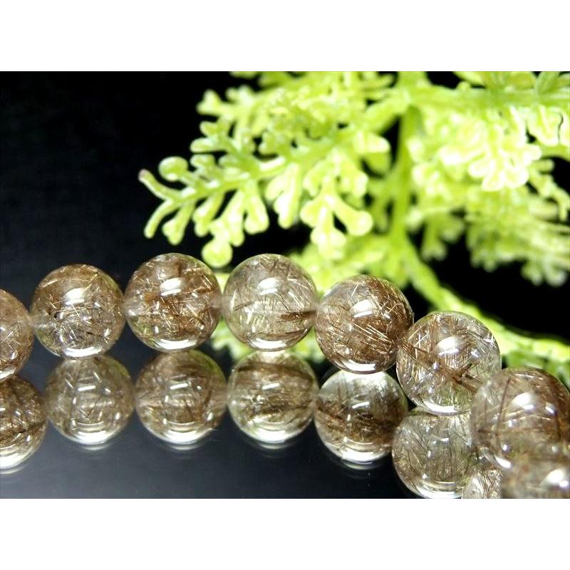 樹木のように広がる立体針状結晶 5A シルバールチルクォーツ ブレスレット 9mm-9.5mm×21珠 ビジネスのお守りに ブラジル産 sai bl- パワーストーン | ブランド登録なし | 04