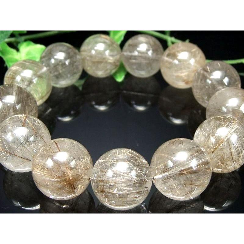 店頭展示中 迫力の大珠 超透明 輝く銀針 4A シルバールチル ブレスレット 18.5mm-19mm×13珠 針バランス良タイプ ブラジル産 bl-p-g パワーストーン 天然石 | ブランド登録なし | 04