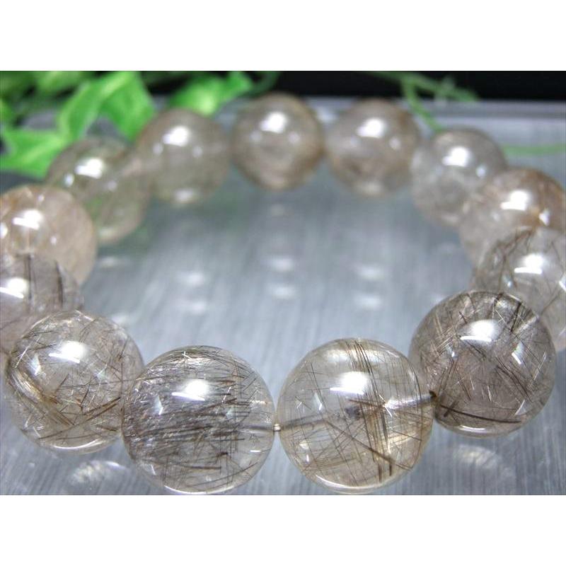 店頭展示中 迫力の大珠 超透明 輝く銀針 4A シルバールチル ブレスレット 18.5mm-19mm×13珠 針バランス良タイプ ブラジル産 bl-p-g パワーストーン 天然石 | ブランド登録なし | 07