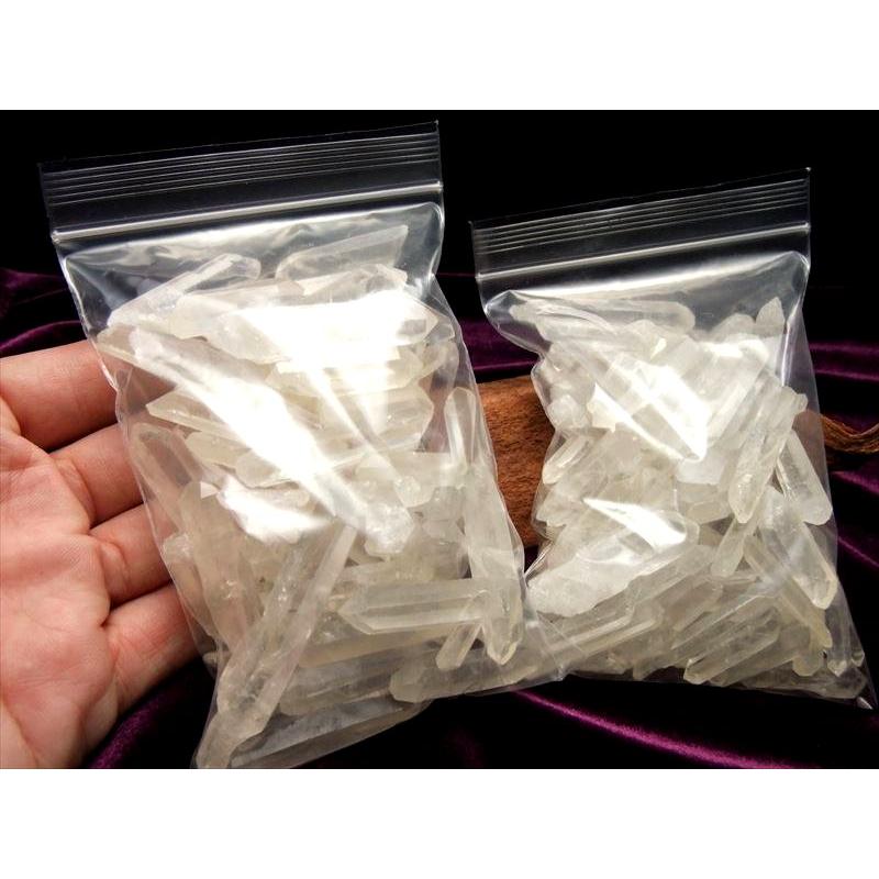 天然クリスタルポイント 詰め合わせ 200グラム入り 透明 激安 水晶結晶ポイント詰め合わせ クラフト素材やアクセサリー作り 浄化にも 四川産 | ブランド登録なし | 02