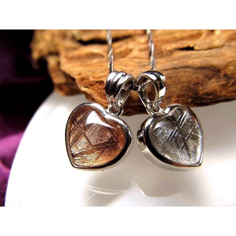 激安宣言 ギベオン ハートモチーフ ペンダントトップ Sサイズ 縦約11mm 1個売り シルバー、ゴールド、ピンクゴールド3種 SILVER925 メテオライト 隕石 | ブランド登録なし | 02