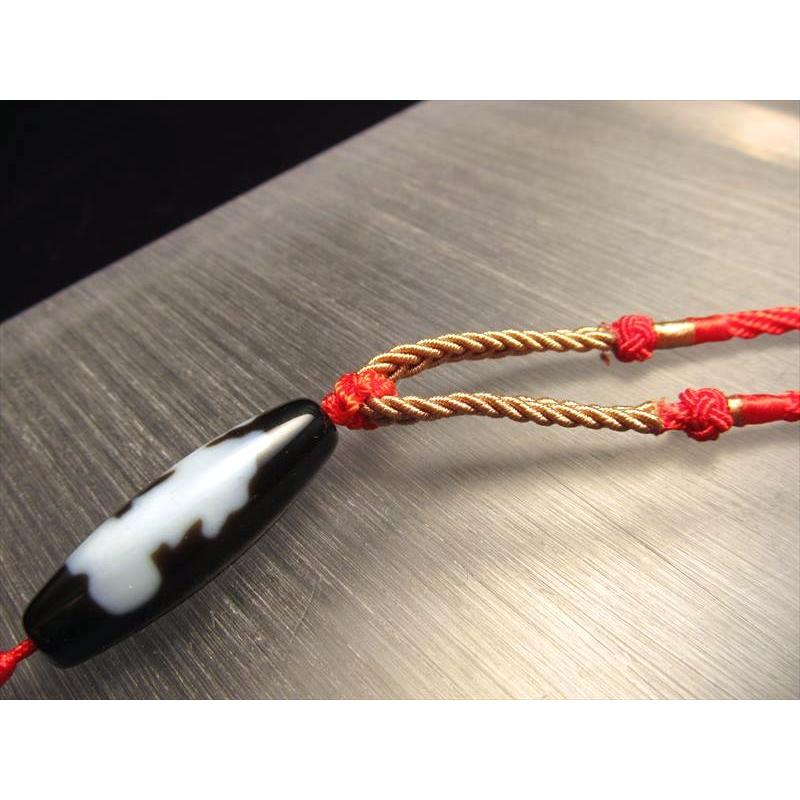 天珠 デザイン組み紐ネックレス 首周りサイズ50cm-65cm サイズ調節付き 鮮やかな赤い紐タイプ タイプC pa- パワーストーン 天然石 | ブランド登録なし | 01