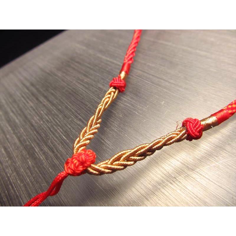 天珠 デザイン組み紐ネックレス 首周りサイズ50cm-65cm サイズ調節付き 鮮やかな赤い紐タイプ タイプC pa- パワーストーン 天然石 | ブランド登録なし | 03