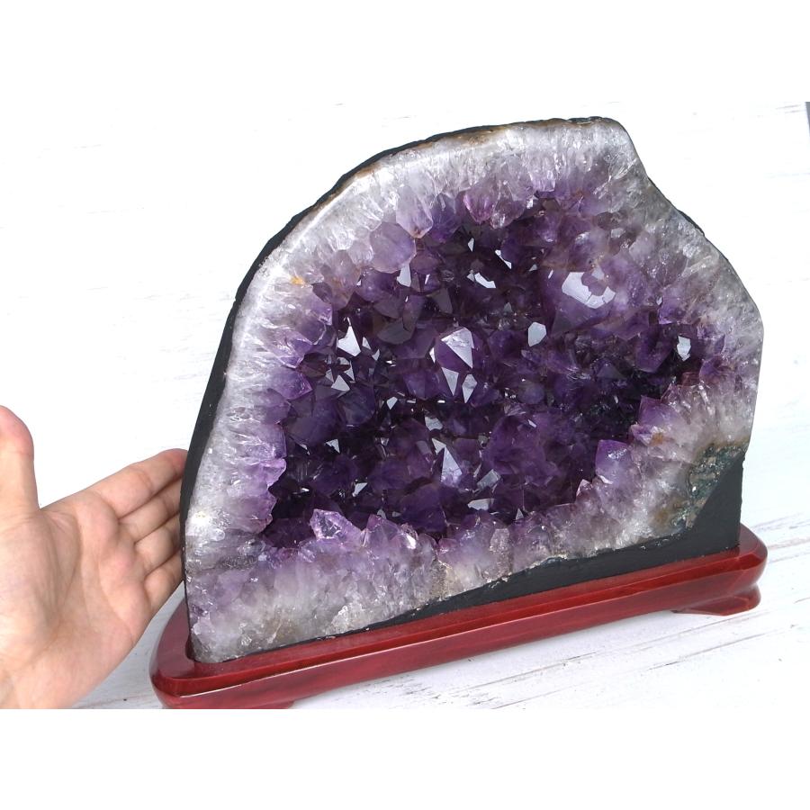 S級 アメジスト ドーム 専用台座付き 高さ 28cm 重さ 15.65kg 風水最強