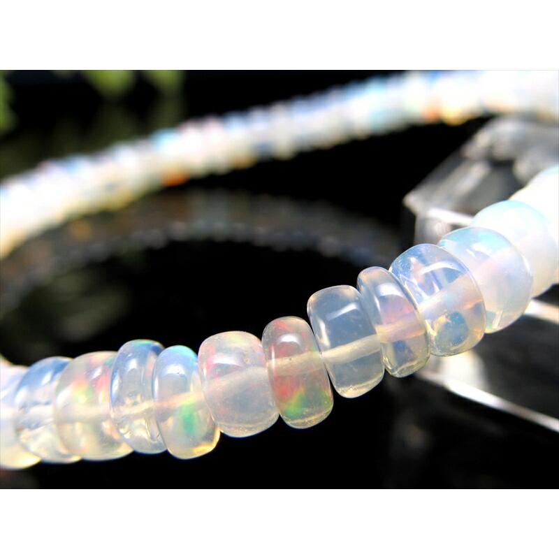 ハイクオリティ プレシャスオパール 蛋白石 ボタン型ブレスレット つるんと丸ボタン型 幅約5mm-5.5mm 幸運を呼び込む エチオピア産 bl- パワーストーン | ブランド登録なし | 04