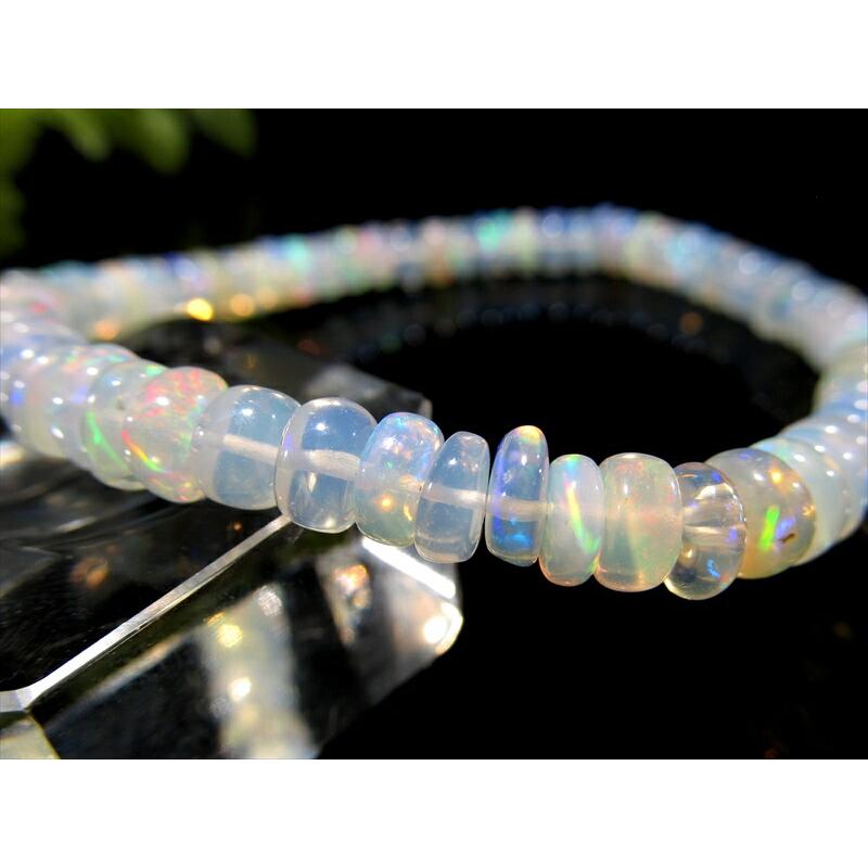 ハイクオリティ プレシャスオパール 蛋白石 ボタン型ブレスレット つるんと丸ボタン型 幅約5mm-5.5mm 幸運を呼び込む エチオピア産 bl- パワーストーン | ブランド登録なし | 07