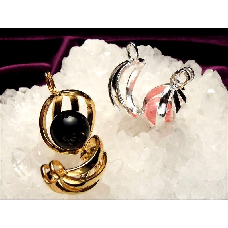 入れ替え可能 スパイラルケージ型 ストーン入れ替えペンダントトップ ケージ型 約14mmまでの天然石が入ります pe-s パワーストーン 天然石 | ブランド登録なし | 03