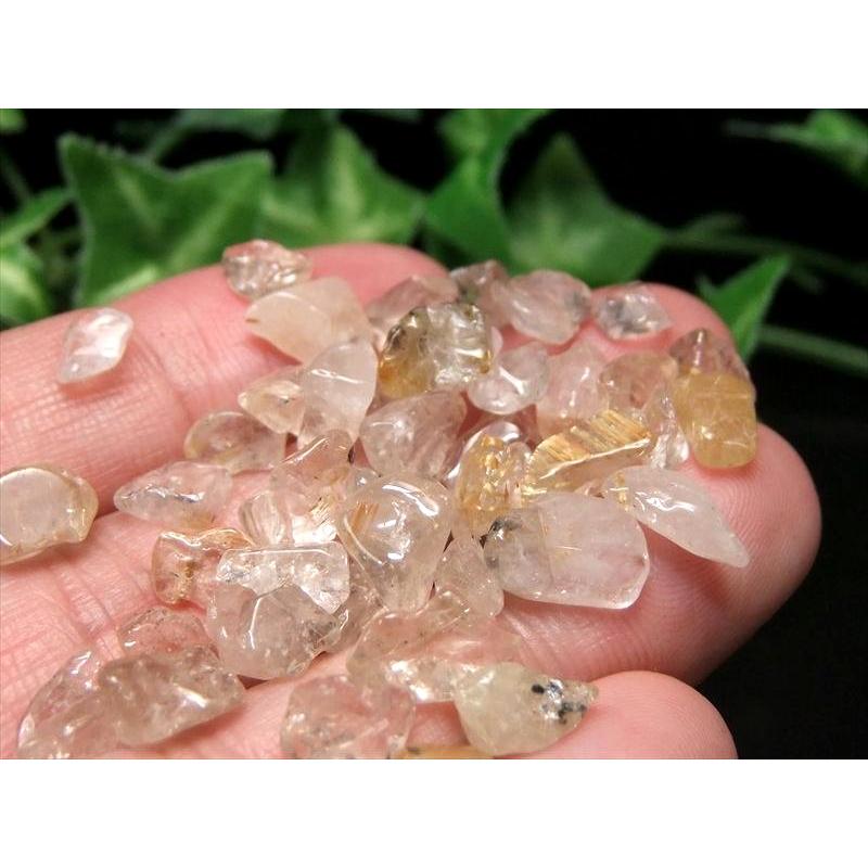 先着100kg分 小粒 ゴールドルチル 針入り 水晶さざれ 粒サイズの約4mm-10mm 200g 金運 勝負運 限定 ルチルクォーツサザレ ブラジル産 レジン用 さざれ sa-s | ブランド登録なし | 05