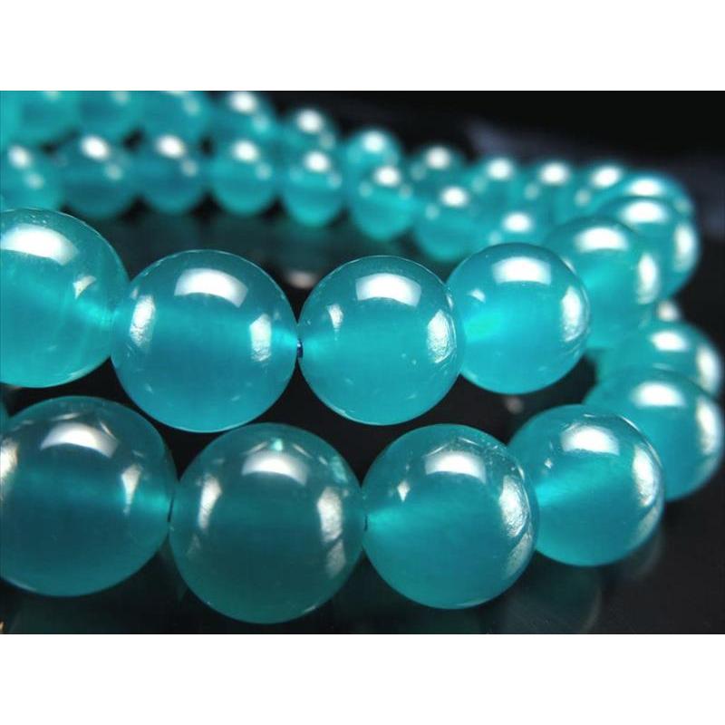 AA ネオンアマゾナイト(天河石)ブレスレット ピーコックグリーン 11mm  