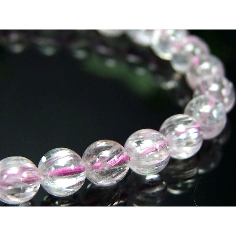 5A キャッツアイ クンツァイト ブレスレット 6mm-6.5mm×30珠 きらりと目を引くキャッツアイ効果 キラキラ反射 リチア輝石 新しい9月の誕生石 一点物 | ブランド登録なし | 04