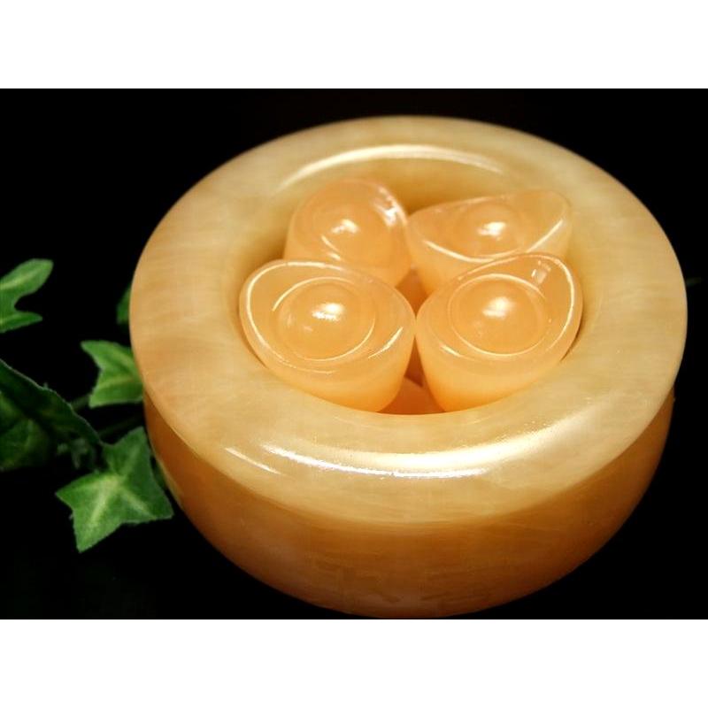 アラゴナイト 元宝 8個&聚寶盆セット 聚寶盆サイズ幅約10cm 高さ約5.5cm 財運アップ 招財のお守り ok-s パワーストーン 天然石 | ブランド登録なし | 04