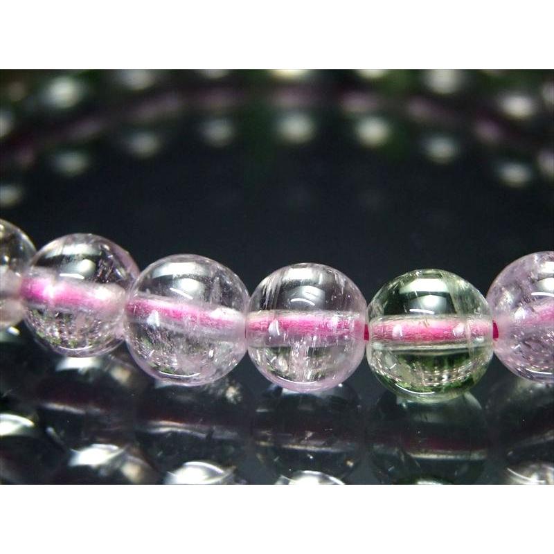 5A クンツァイト ブレスレット 7mm-7.5mm×26珠 きらりと目を引く