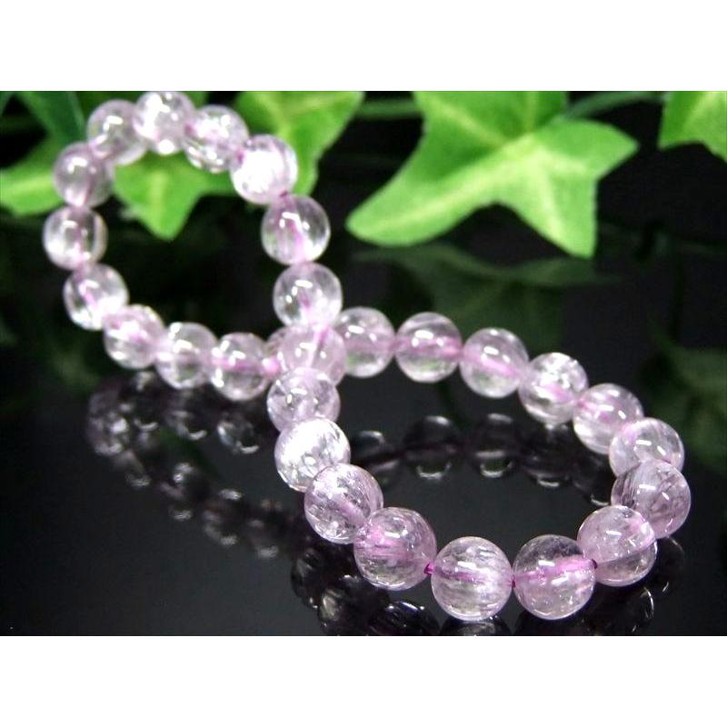5A キャッツアイ クンツァイト ブレスレット 6.5mm-7mm×28珠 きらりと