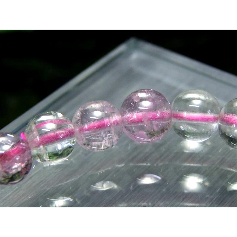 5A クンツァイト ブレスレット 7mm-7.5mm×26珠 きらりと目を引く