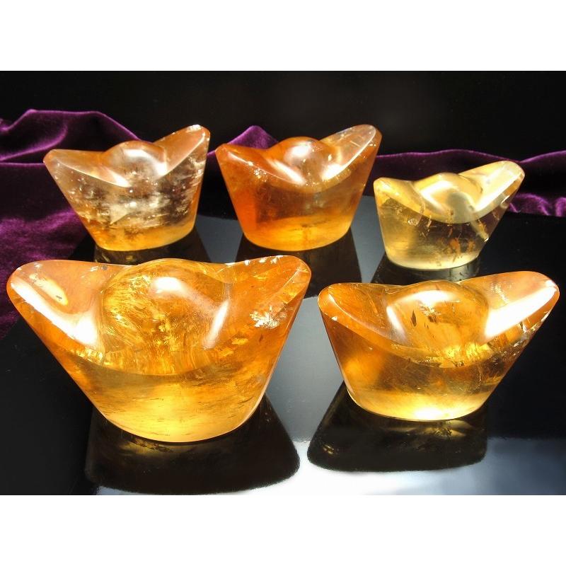 透明元宝置物 ゴールデンカルサイト100g-130g きらきら黄金色 極上超透明 繁栄 成功 希望を表す石 元宝(ゲンポウ 100-130グラムメキシコ産 パワーストーン | ブランド登録なし