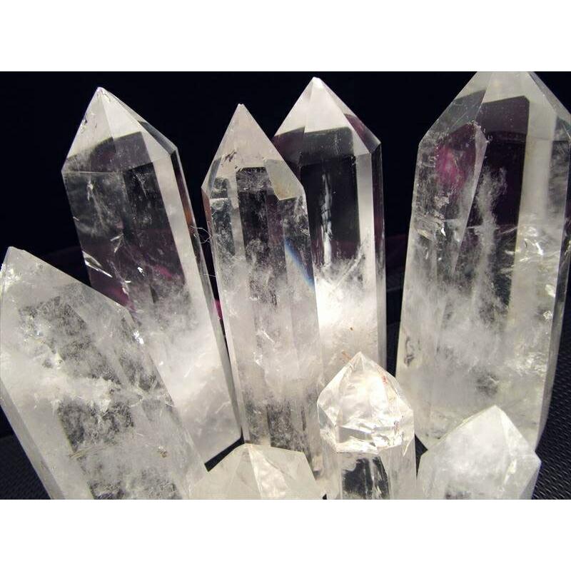 天然透明 水晶ポイント 六角柱 80グラム-90グラム 透明感抜群 手ごろな