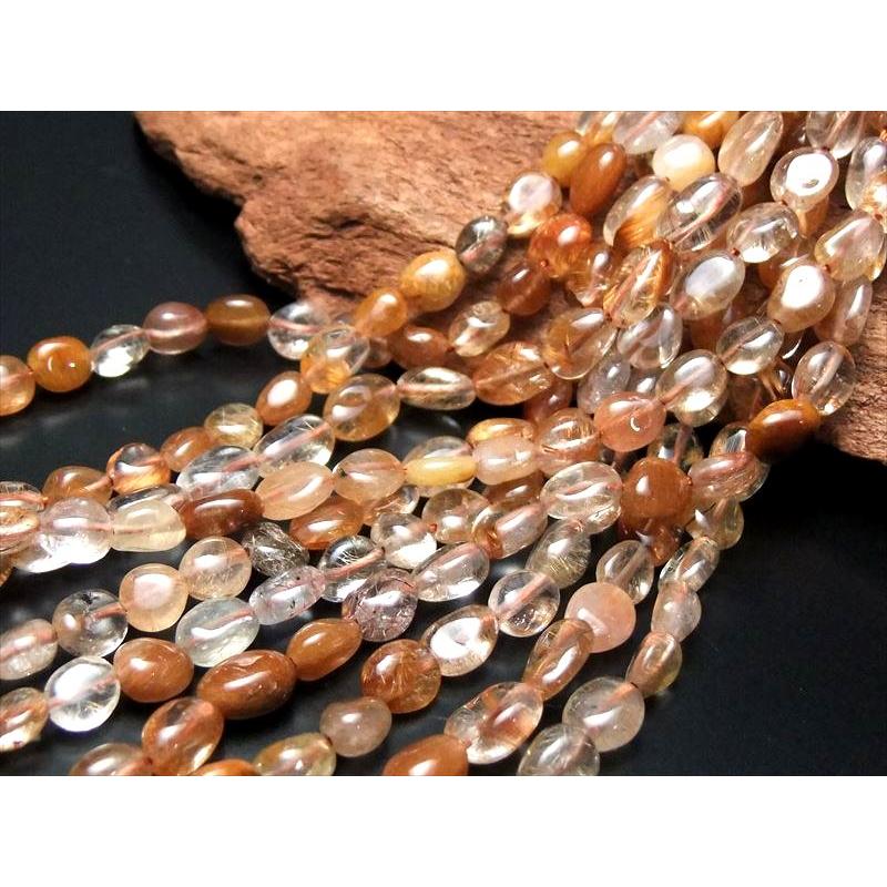 ガーデンブラウンルチルクォーツ レインボー入磨今だけ大特価