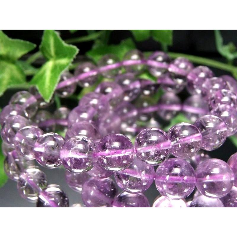 ブレスレット ラベンダーアメジスト AA アメジストエレスチャル 9mm-9.5mm×21珠前後 透明感のあるラベンダーカラー 天使からのギフト ブラジル産 bl-p | ブランド登録なし | 01