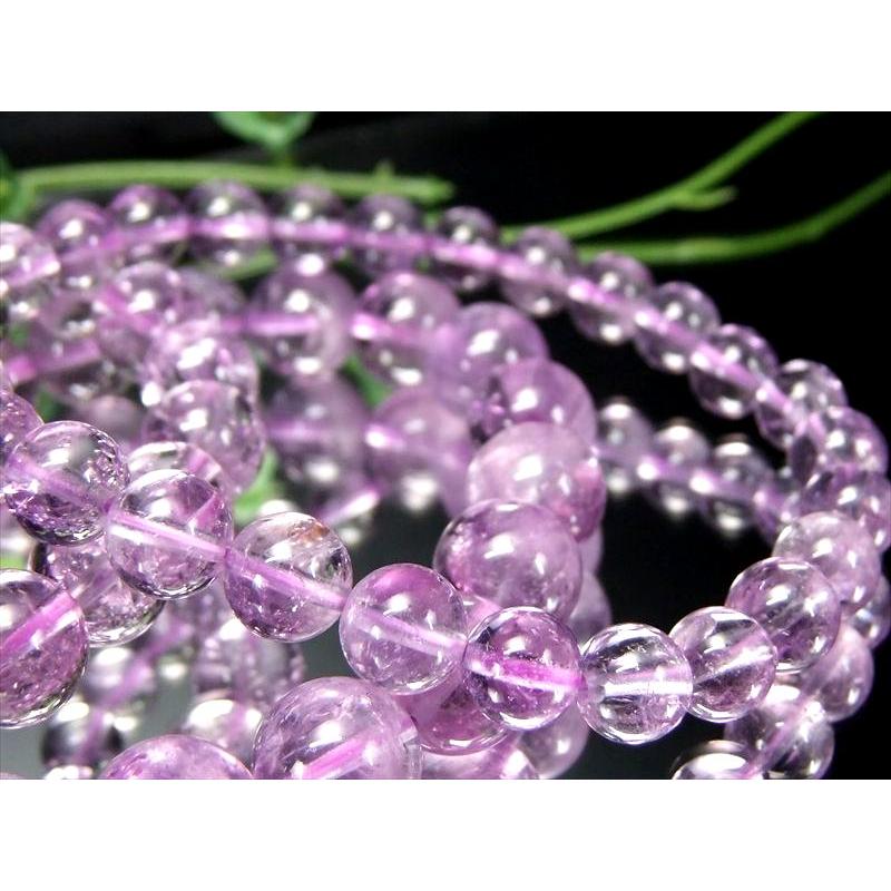 ブレスレット ラベンダーアメジスト AA アメジストエレスチャル 9mm-9.5mm×21珠前後 透明感のあるラベンダーカラー 天使からのギフト ブラジル産 bl-p | ブランド登録なし | 04