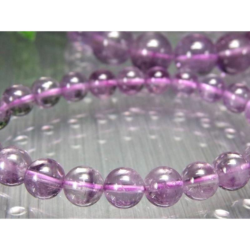 ブレスレット ラベンダーアメジスト AA アメジストエレスチャル 9mm-9.5mm×21珠前後 透明感のあるラベンダーカラー 天使からのギフト ブラジル産 bl-p | ブランド登録なし | 05