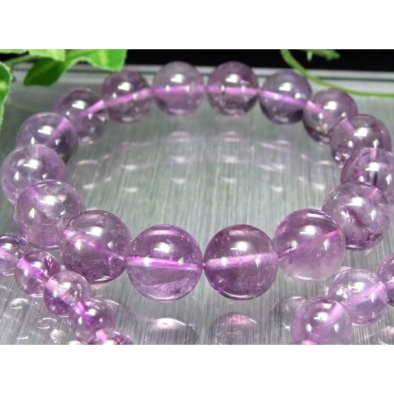 ブレスレット ラベンダーアメジスト AA アメジストエレスチャル 9mm-9.5mm×21珠前後 透明感のあるラベンダーカラー 天使からのギフト ブラジル産 bl-p | ブランド登録なし | 07