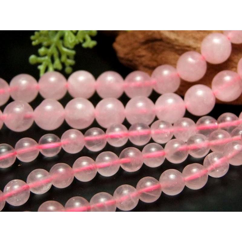 激安宣言 約8mm珠 ローズクォーツ 紅水晶 一連 約37-39cm 天然石 ビーズ パワーストーン ブラジル産 geki rn-s パワーストーン 天然石 | ブランド登録なし | 03