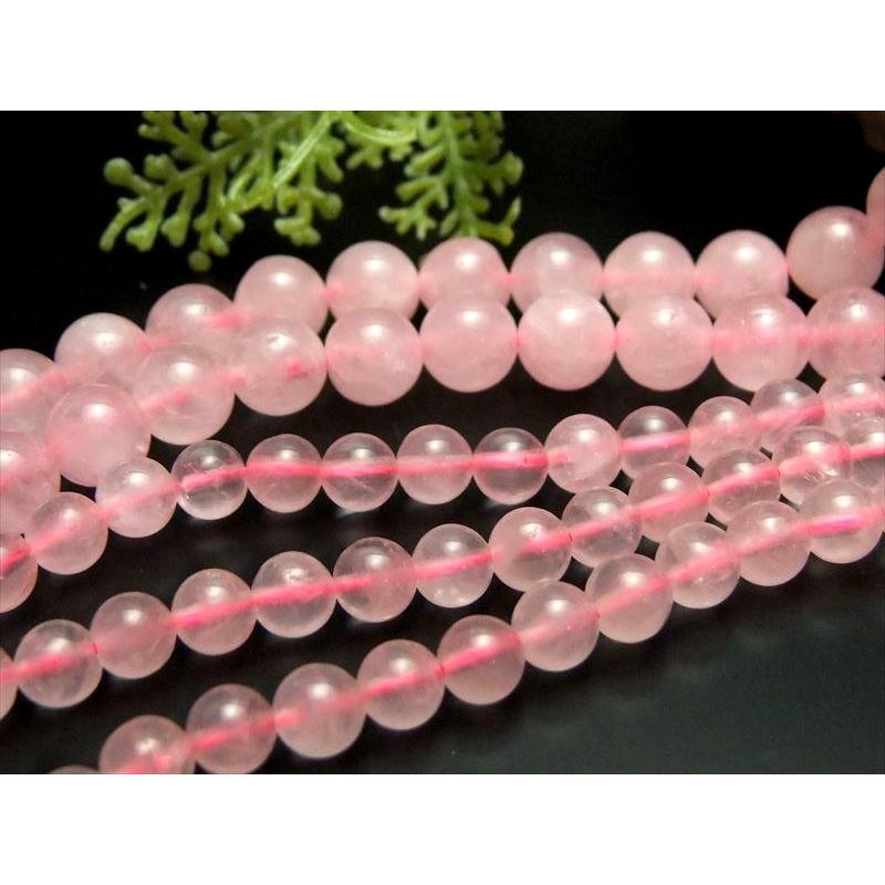 激安宣言 約8mm珠 ローズクォーツ 紅水晶 一連 約37-39cm 天然石 ビーズ パワーストーン ブラジル産 geki rn-s パワーストーン 天然石 | ブランド登録なし | 05