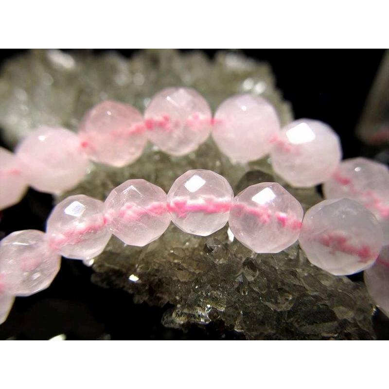 激安宣言 64面カット 約12mm珠 ローズクォーツ 紅水晶 一連 約37-39cm カット ブラジル産 geki rn-s パワーストーン 天然石 | ブランド登録なし | 03